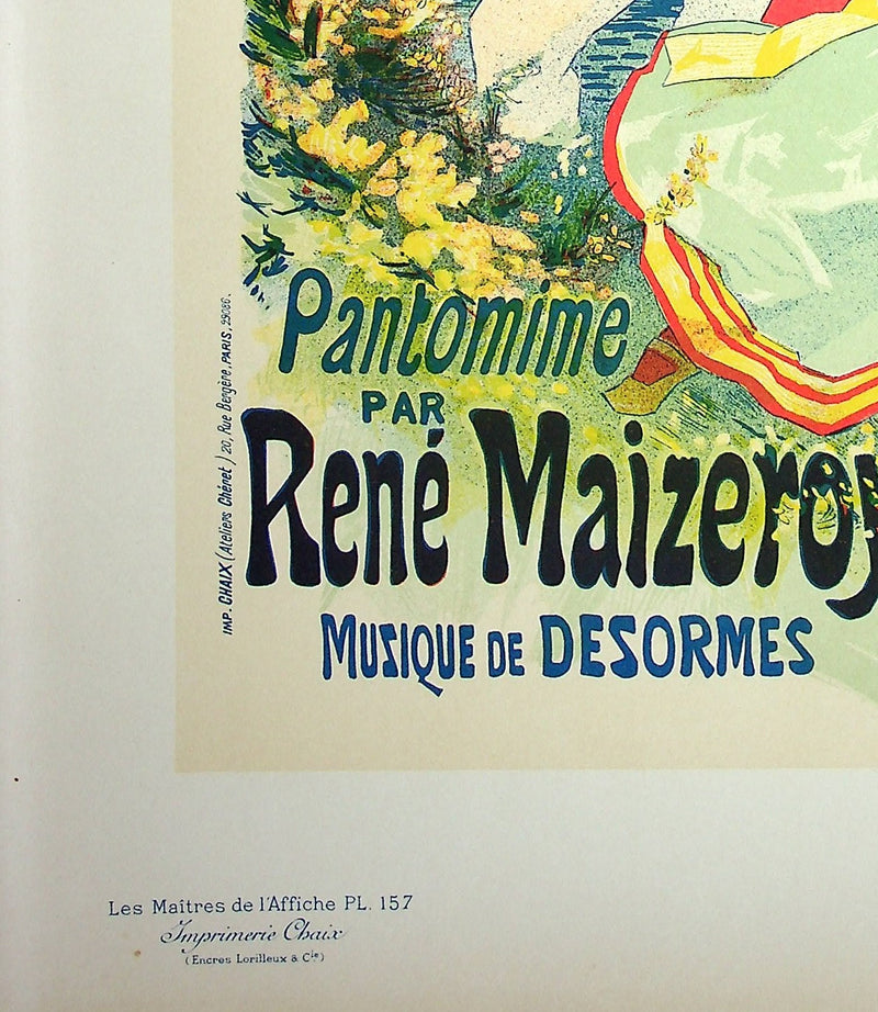 Jules CHERET : Le miroir des Folies-Bergère, Lithographie originale signée