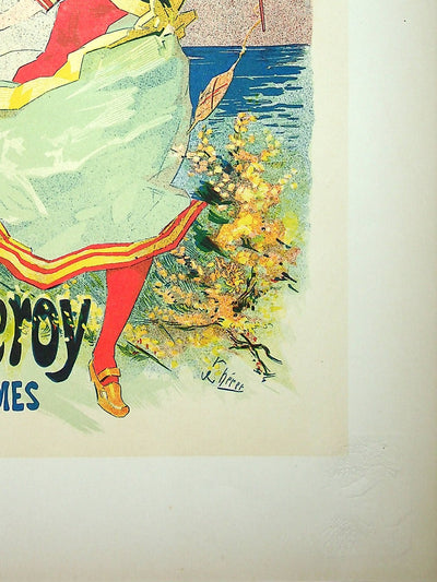 Jules CHERET : Le miroir des Folies-Bergère, Lithographie originale signée