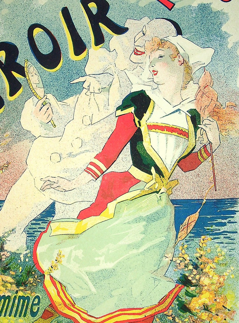 Jules CHERET : Le miroir des Folies-Bergère, Lithographie originale signée