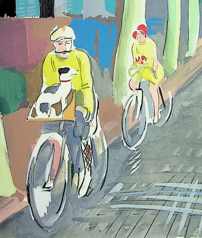 Milivoj UZELAC : Vélo, les cyclistes, Lithographie originale (photo de détail 4) - Crédit photo : Galerie Art.Paris