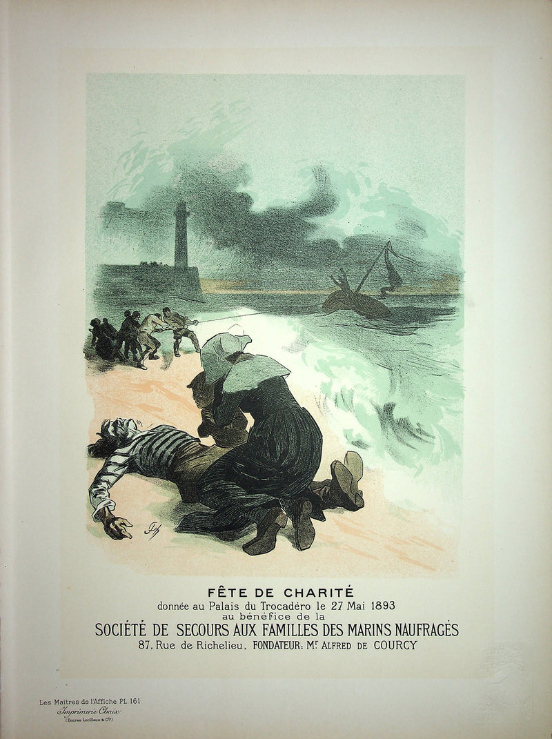 Jules CHERET : Fête de charité, Lithographie originale signée