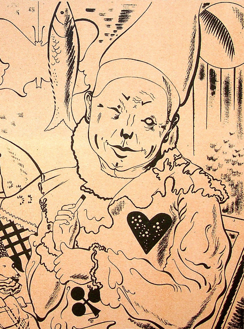 SERGE (Maurice Féaudierre, dit) : Le vieux clown, Lithographie originale signée