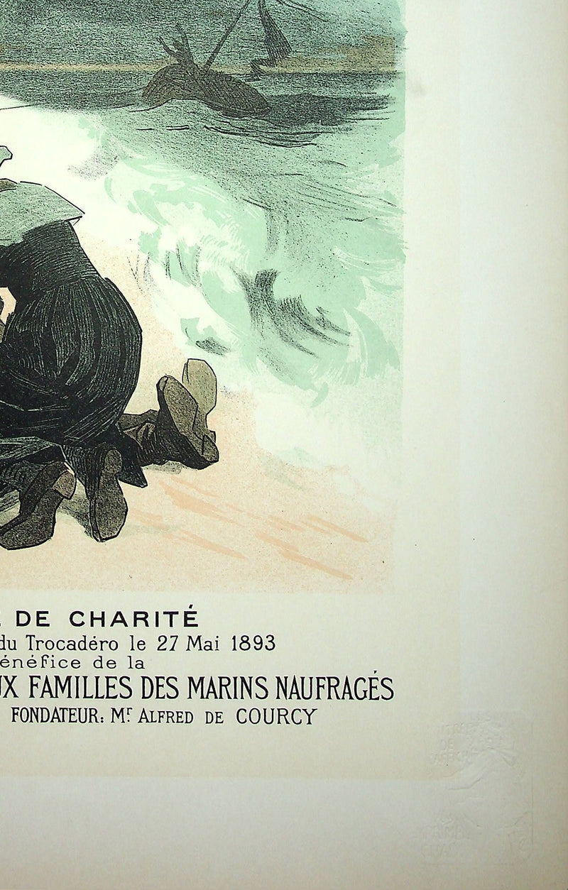 Jules CHERET : Fête de charité, Lithographie originale signée
