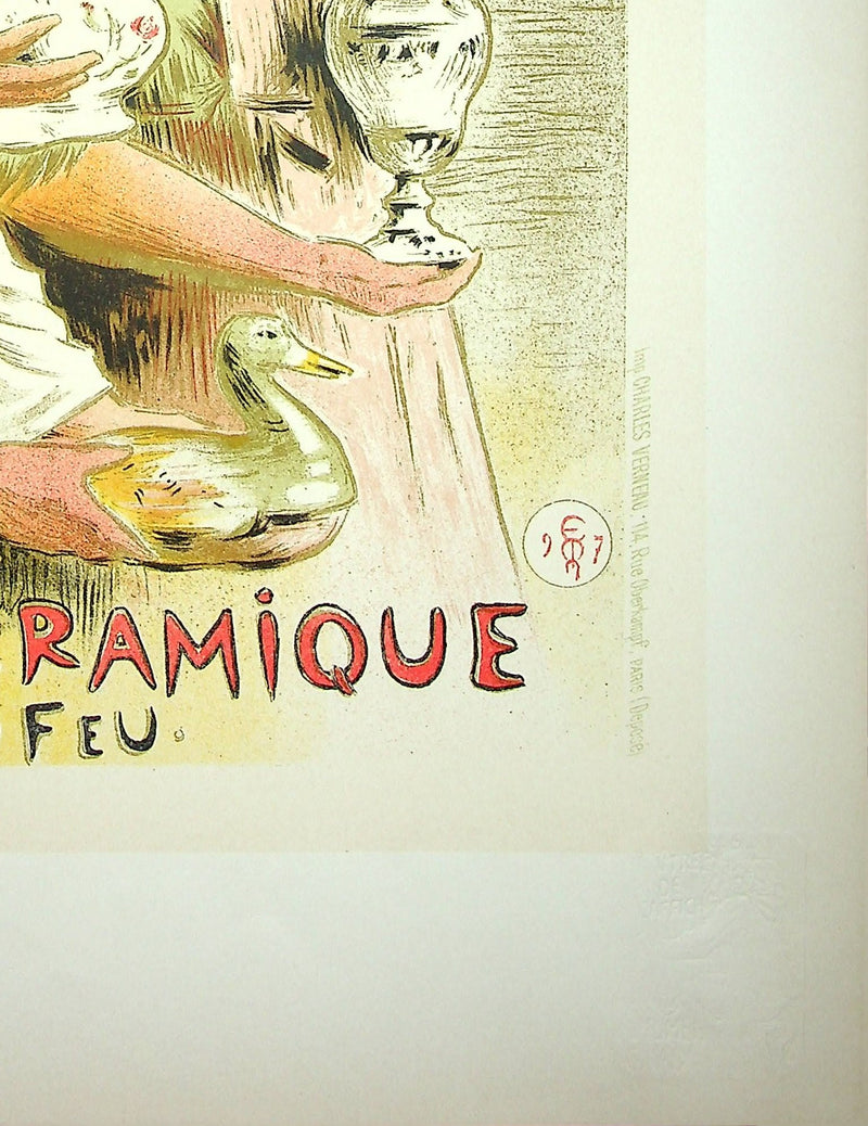 Étienne Adolphe MOREAU-NÉLATON : Exposition de la céramique, Lithographie originale signée