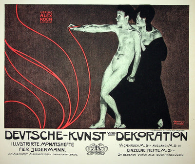 Rudolf WITZEL : Deutsche-Kunst und Dekoration, Lithographie originale signée