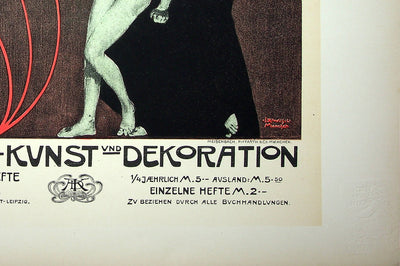 Rudolf WITZEL : Deutsche-Kunst und Dekoration, Lithographie originale signée