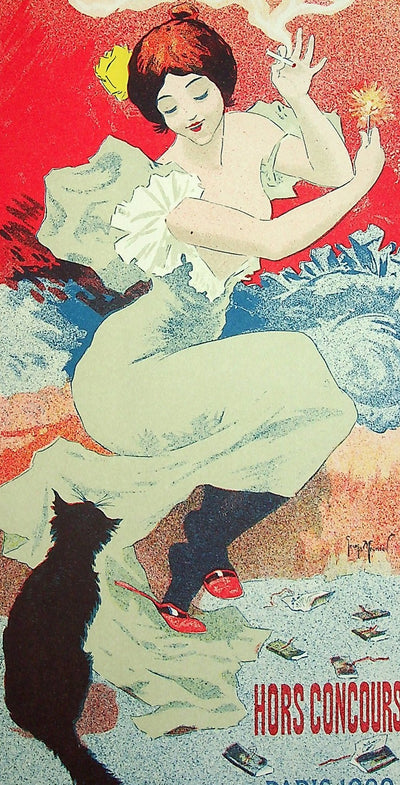 Georges MEUNIER : Papier à cigarettes, Lithographie originale signée