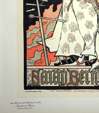 Eugène GRASSET : Jeanne d'Arc, Lithographie originale signée