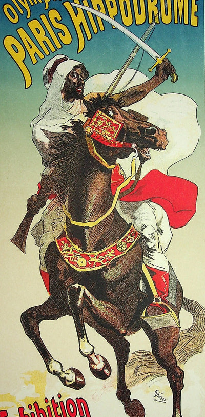 Jules CHERET : Le pur sang arabe, Lithographie originale signée