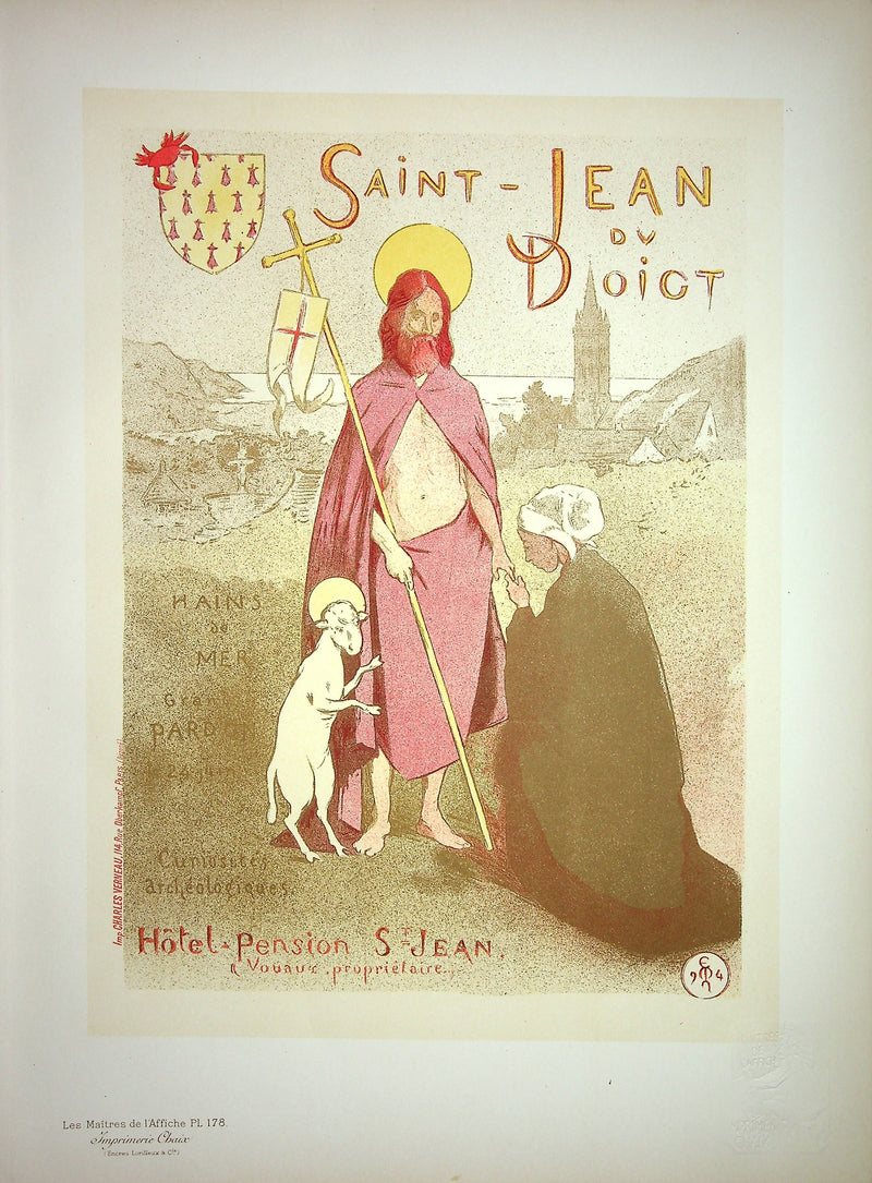 Étienne Adolphe MOREAU-NÉLATON : Saint-Jean du doigt, Lithographie originale signée