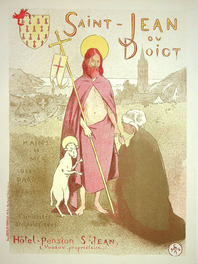Étienne Adolphe MOREAU-NÉLATON : Saint-Jean du doigt, Lithographie originale signée