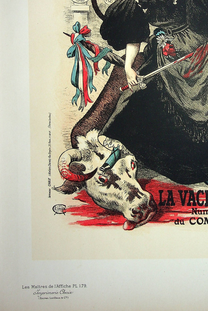 Auguste ROEDEL : La vache enragée, Lithographie originale signée