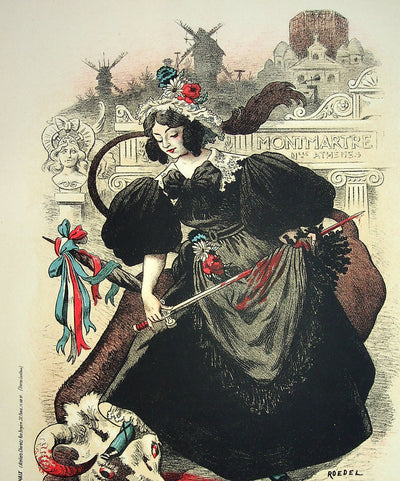 Auguste ROEDEL : La vache enragée, Lithographie originale signée