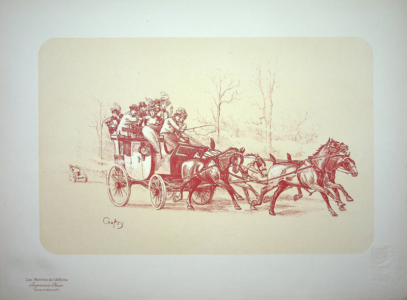 CRAFTY : Le voyage en calèche, Lithographie originale signée