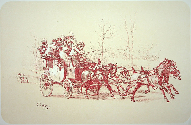 CRAFTY : Le voyage en calèche, Lithographie originale signée