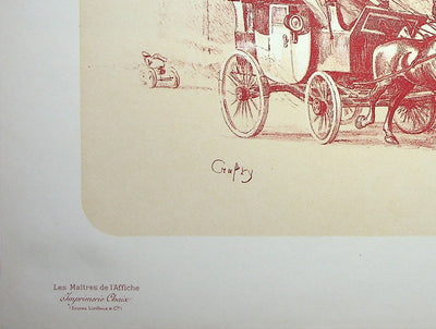 CRAFTY : Le voyage en calèche, Lithographie originale signée