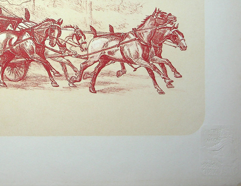 CRAFTY : Le voyage en calèche, Lithographie originale signée