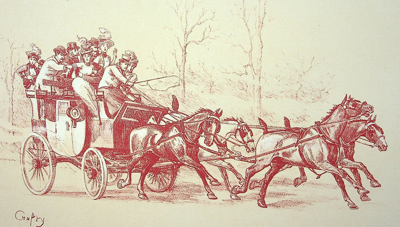 CRAFTY : Le voyage en calèche, Lithographie originale signée