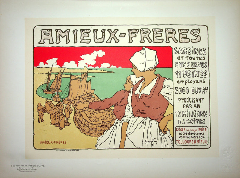 Georges FAY : Amieux-Frères, Lithographie originale signée