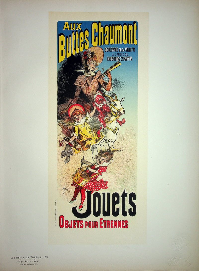 Jules CHERET : Jouets, objets pour étrennes, Lithographie originale signée