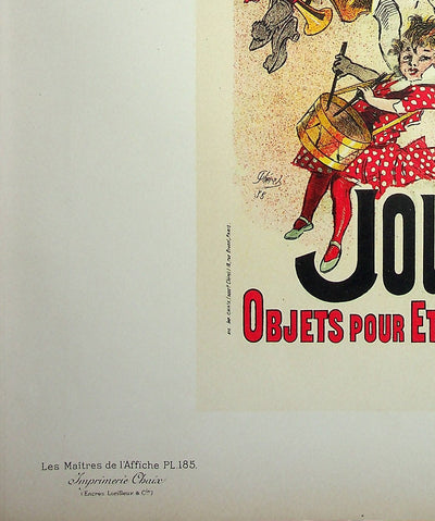 Jules CHERET : Jouets, objets pour étrennes, Lithographie originale signée