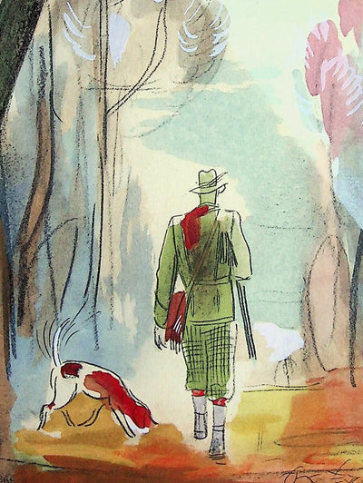 Milivoj UZELAC : La chasse traditionnelle, Lithographie originale (photo de détail 4) - Crédit photo : Galerie Art.Paris