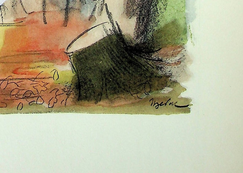 Milivoj UZELAC : La chasse traditionnelle, Lithographie originale (photo de détail 2) - Crédit photo : Galerie Art.Paris