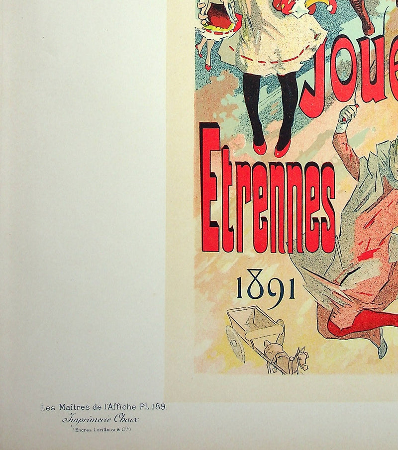 Jules CHERET : Grands magasins du Louvre, Lithographie originale signée