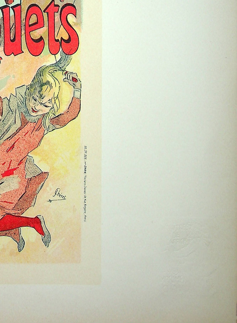 Jules CHERET : Grands magasins du Louvre, Lithographie originale signée