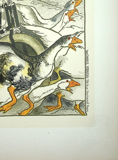 Théophile Alexandre STEINLEN : Motocycles Comiot, Lithographie originale signée