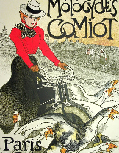 Théophile Alexandre STEINLEN : Motocycles Comiot, Lithographie originale signée