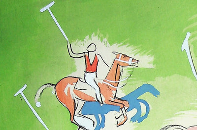 Milivoj UZELAC : Match de Polo à cheval, Lithographie originale signée