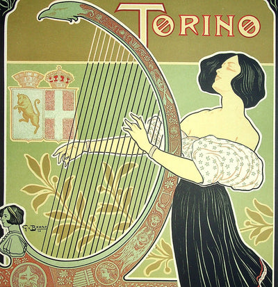 Guiseppe BOANO : Teatro Regio Torino, Lithographie originale signée