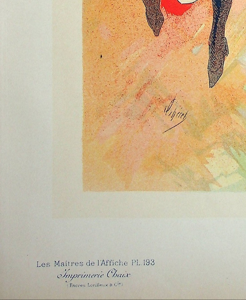 Jules CHERET : Les danseuses dans les airs, Lithographie originale signée
