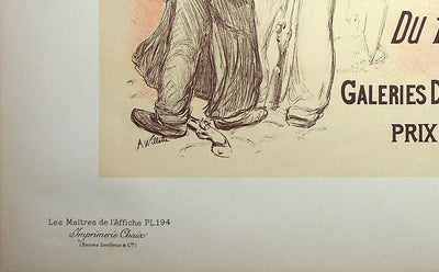 Adolphe WILLETTE : Exposition des œuvres de Charlet, Lithographie originale signée