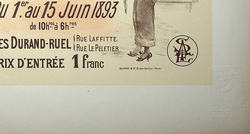 Adolphe WILLETTE : Exposition des œuvres de Charlet, Lithographie originale signée