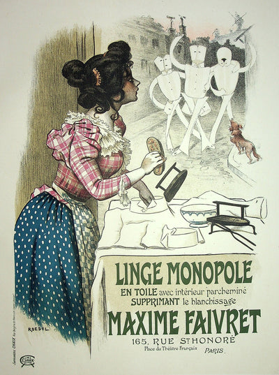 Auguste ROEDEL : La repasseuse, Lithographie originale signée