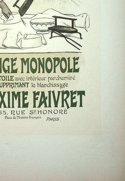 Auguste ROEDEL : La repasseuse, Lithographie originale signée