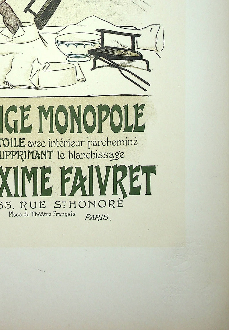 Auguste ROEDEL : La repasseuse, Lithographie originale signée