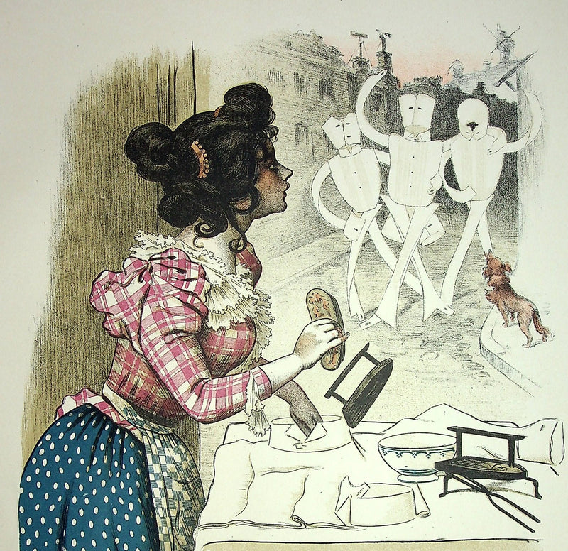 Auguste ROEDEL : La repasseuse, Lithographie originale signée