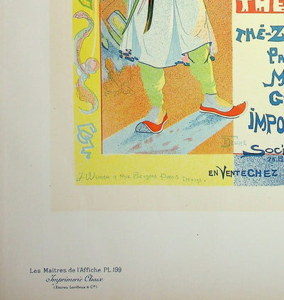 Georges DE FEURE : L'invitation au thé Indien, Lithographie originale signée