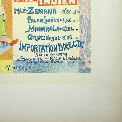 Georges DE FEURE : L'invitation au thé Indien, Lithographie originale signée