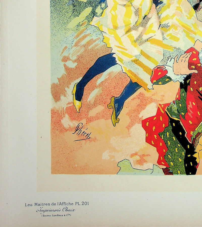 Jules CHERET : La Pantomime, Lithographie originale signée