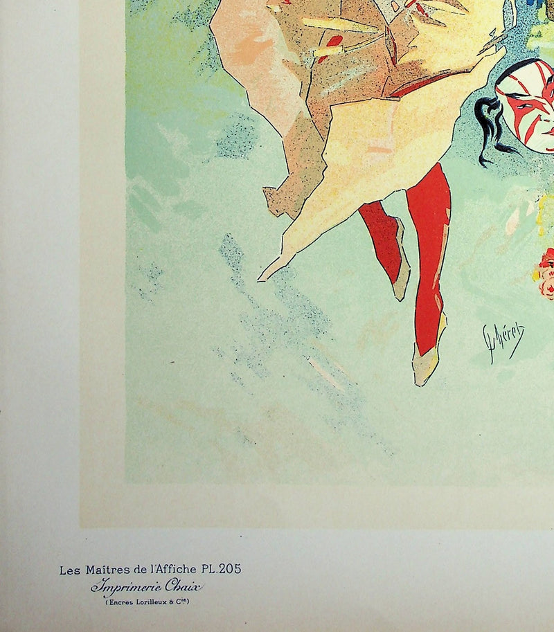Jules CHERET : La comédie dans les airs, Lithographie originale signée