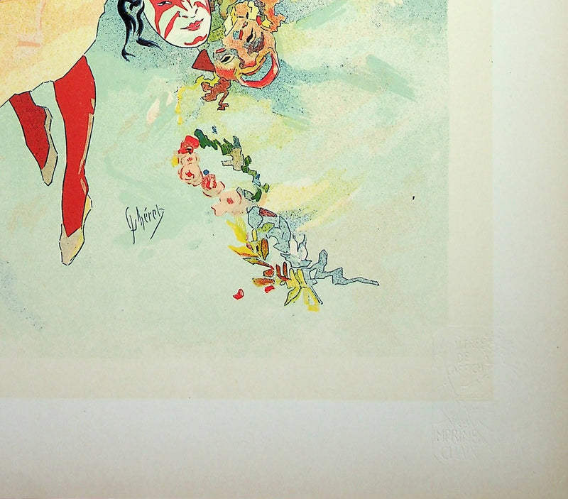Jules CHERET : La comédie dans les airs, Lithographie originale signée