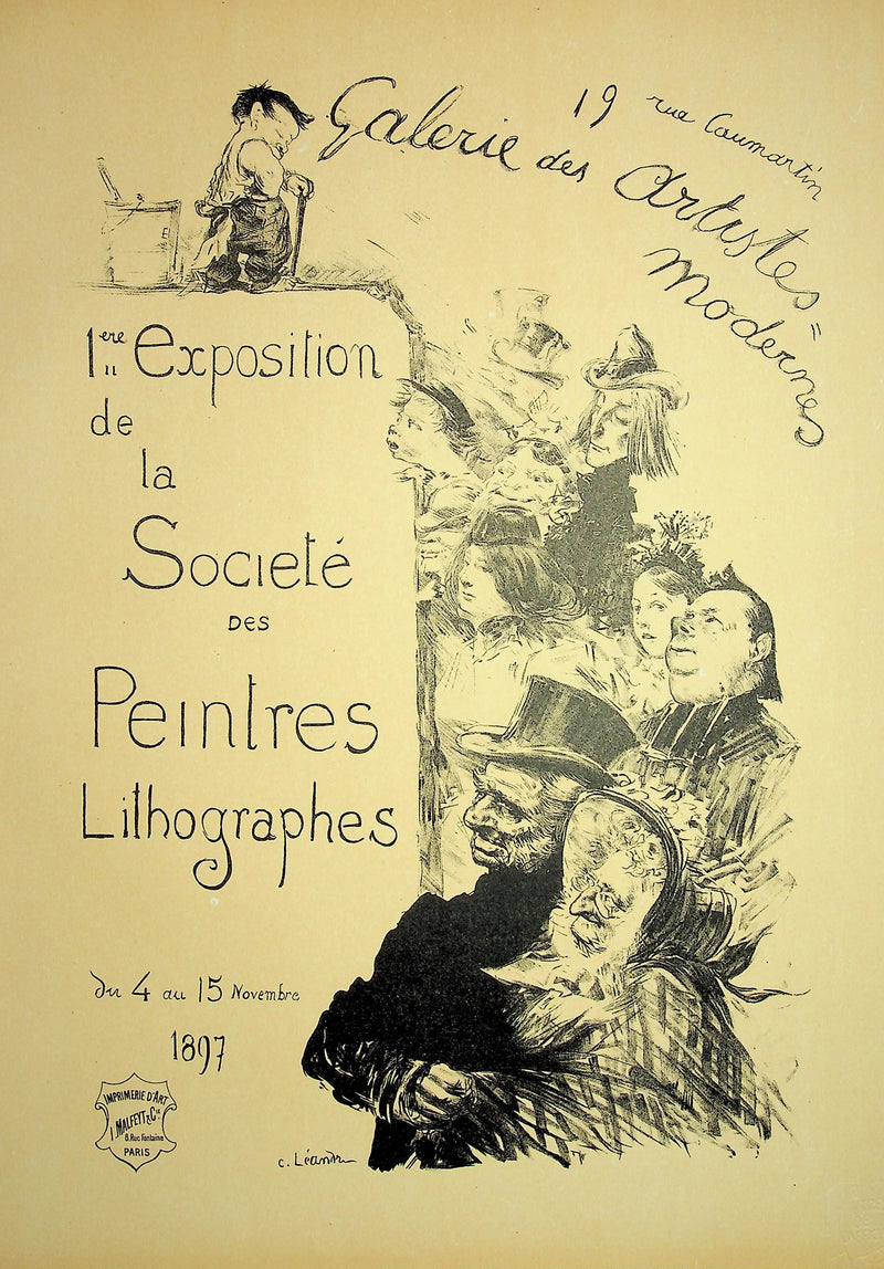 Charles LÉANDRE : Société des peintres lithographes, Lithographie originale signée