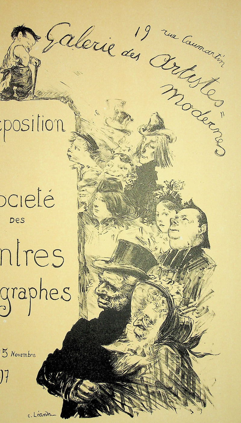 Charles LÉANDRE : Société des peintres lithographes, Lithographie originale signée