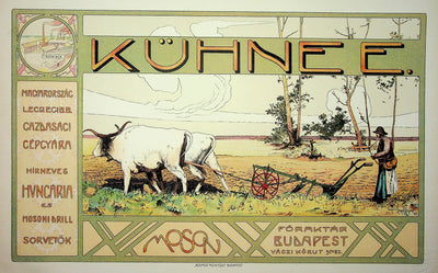 Árpád BASCH : La laboureuse, Lithographie originale signée