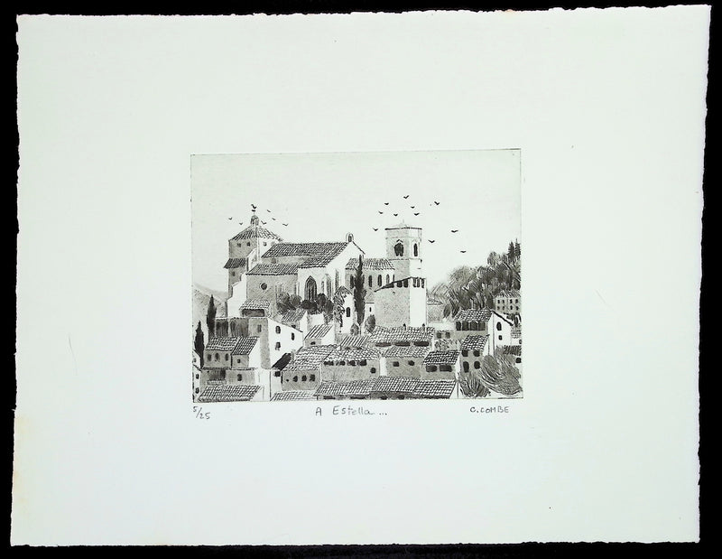 Camille COMBE : A Estella ..., Gravure originale (vue générale) - Crédit photo : Galerie Art.Paris