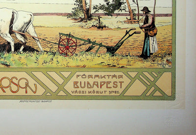 Árpád BASCH : La laboureuse, Lithographie originale signée